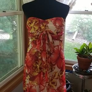 Strapless maxi length sundress